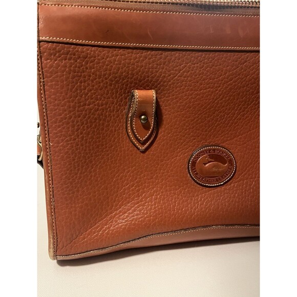 Dooney & Bourke All Weather Pebble Leather Satchel Bag Purse Brown Vintage 80's - Picture 4 of 16
